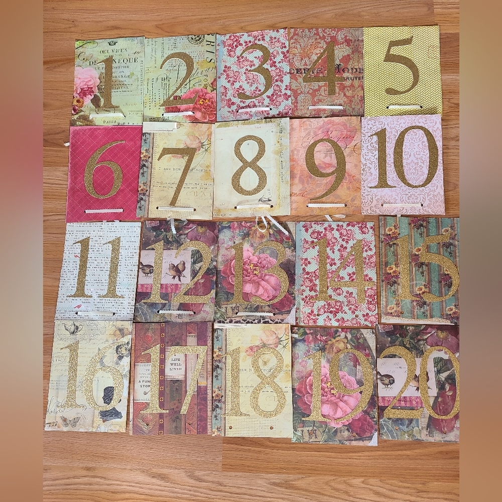 🦩 3/$30 Handmade Romantic Table Numbers
